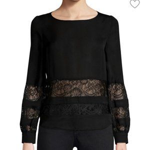 L’agence silk lace top